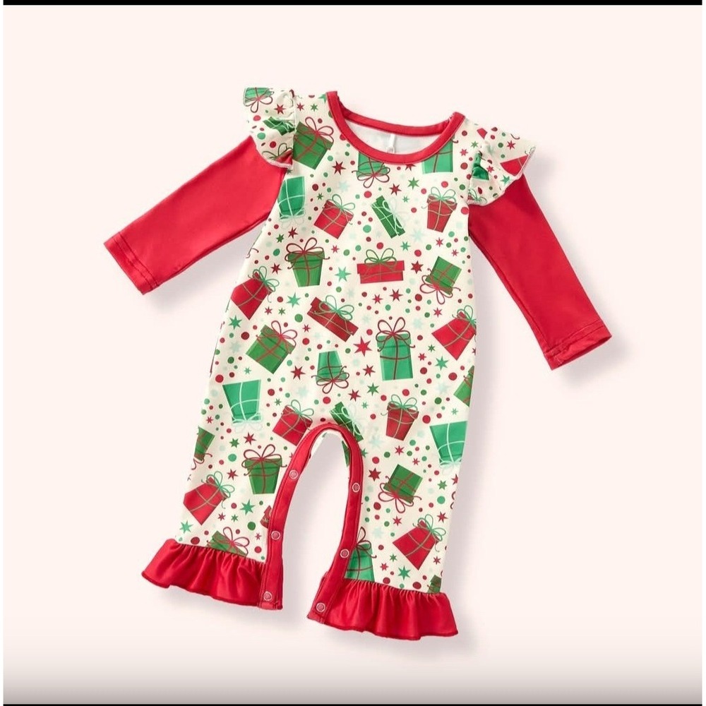 6-9 Mos Pete And Lucy All Wrapped Up Girls‎ Romper  NWT